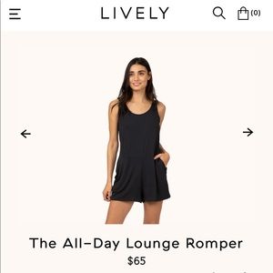 Never worn! Still on-site. Small Black Lively All Day Romper